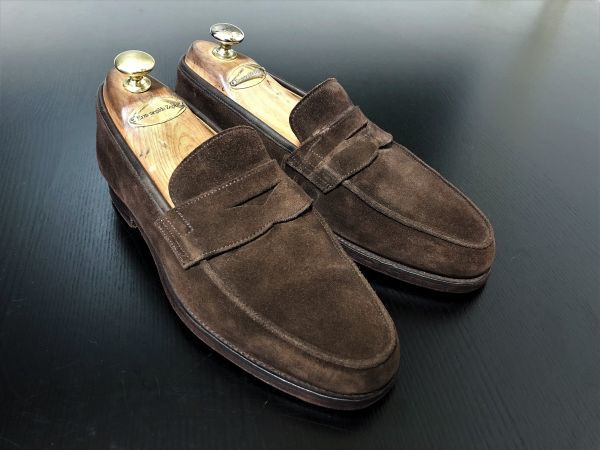 クロケット ジョーンズ 6e Crockett Poole コインローファー スエード グッドイヤーウェルト製法 濃茶 2135 6インチ以下 売買されたオークション情報 Yahooの商品情報をアーカイブ公開 オークファン Aucfan Com