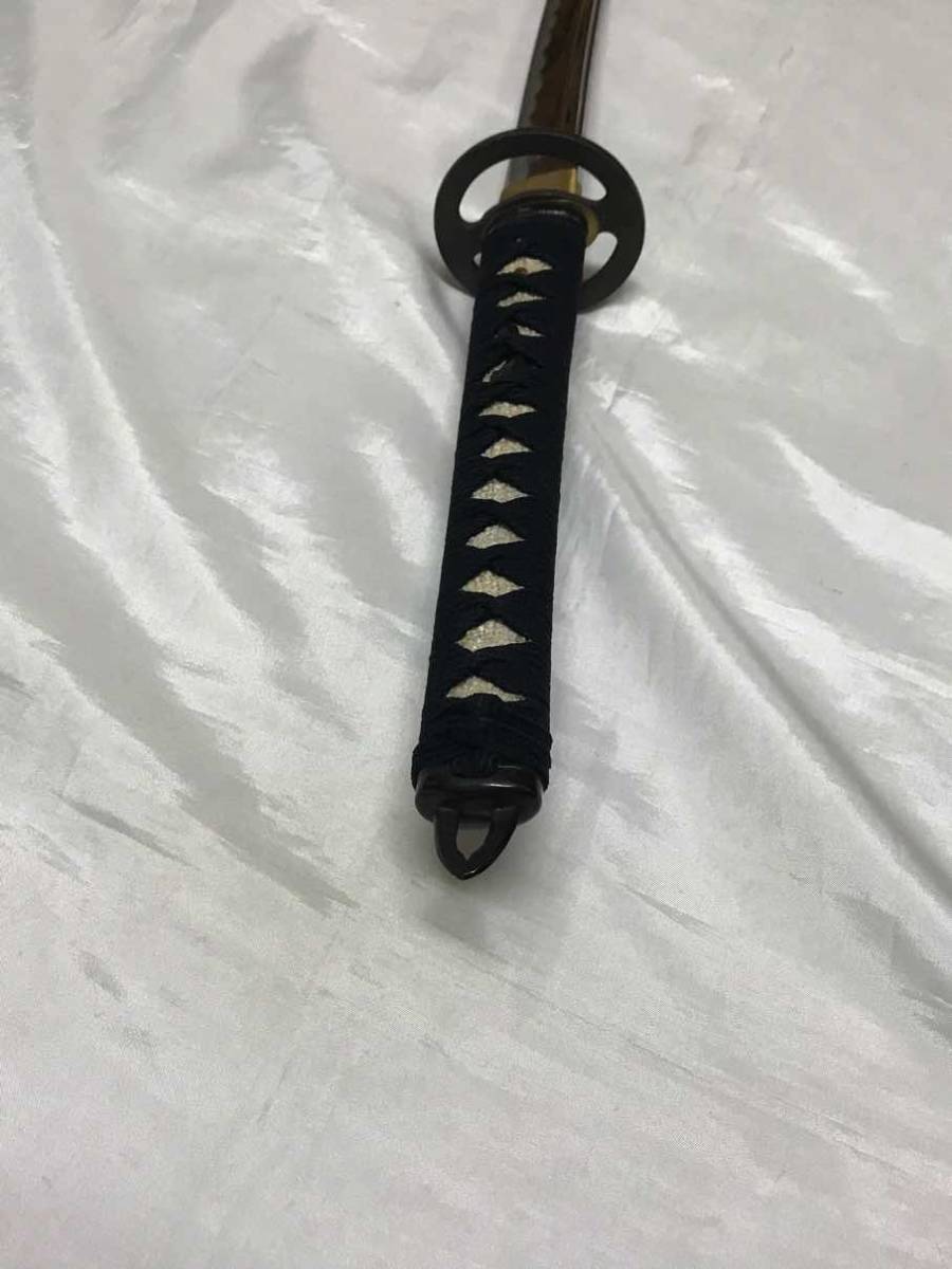 模造居合刀銘入り二尺三寸五分＜和泉守藤原兼重＞剣聖宮本武蔵二天拵 二刀流 鎧兜鍔非売品_4