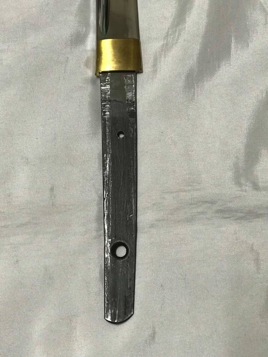 模造居合刀銘入り二尺三寸五分＜和泉守藤原兼重＞剣聖宮本武蔵二天拵 二刀流 鎧兜鍔非売品_9