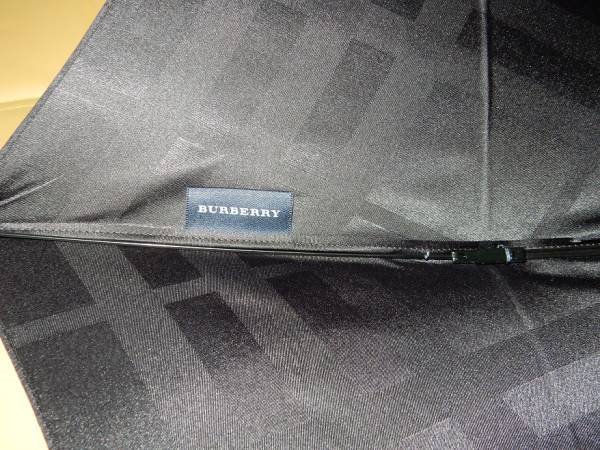 日本直販店 新品タグ付□バーバリー/BURBERRY□紳士 折りたたみ傘 黒