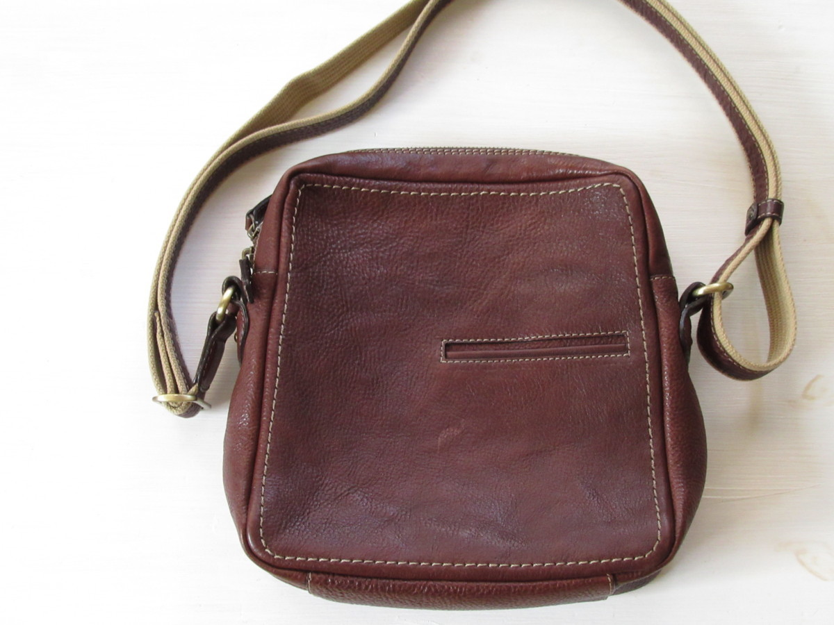 ○○○土屋 鞄 上質トーン レザーショルダーバッグ ブラウン BROWN