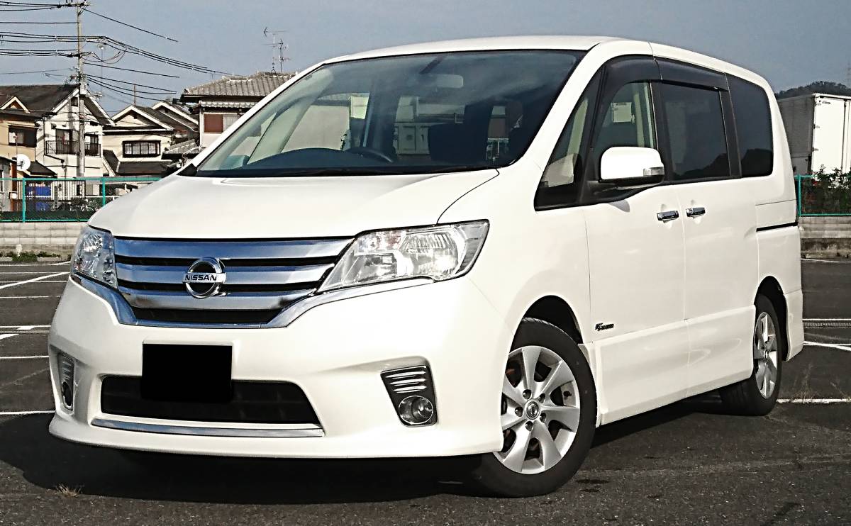 売切 H24年 セレナ ハイウェイスター S-ハイブリッド パール 純正ナビ 