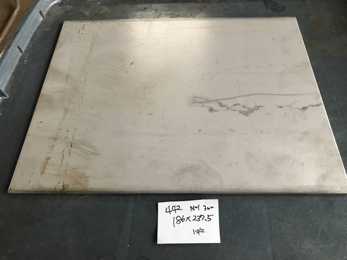 新作入荷，SALE 442 sus304 NO.1 ステンレス切板 端材１８６&times;２３７ ５ 3mm 1枚(金属)｜売買されたオークション情報、yahooの商品情報をアーカイブ公開 - オークファン 金属