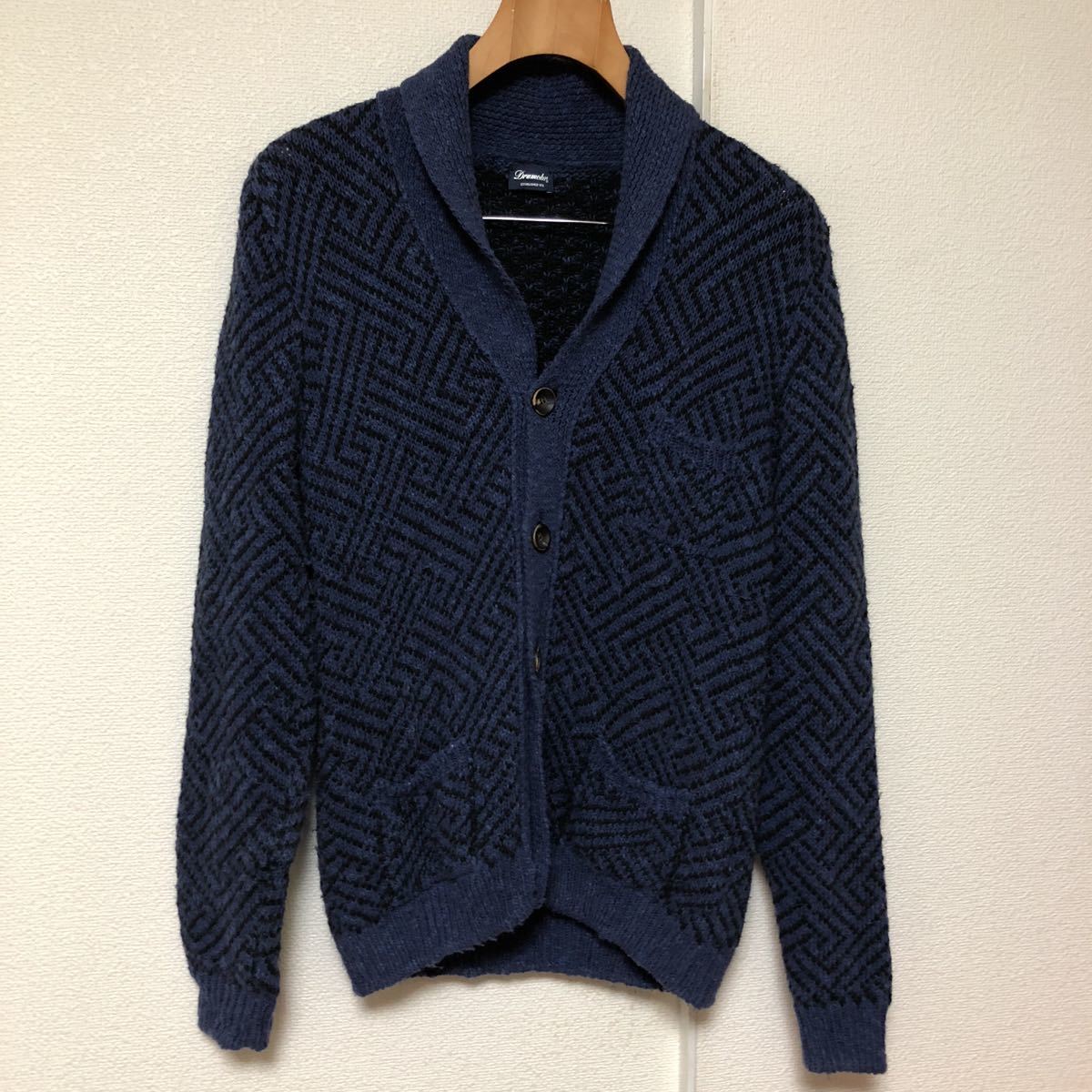 イタリア製ドルモアdrumohrショールカラー カーディガン48 | SUPPORT 