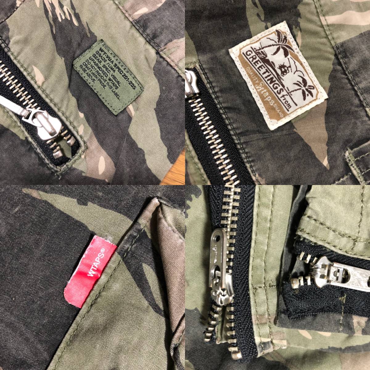 美品☆[wtaps] 08SS BLACKHAWK ヴィンテージ加工 タイガーカモ カーゴ 