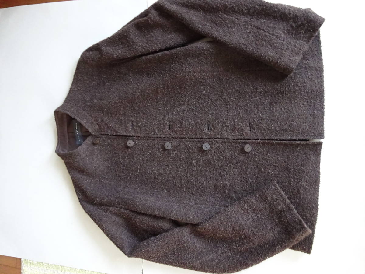ヨーガンレール高級素材・アルパカ・シルク・ウールのハーフコート・L寸