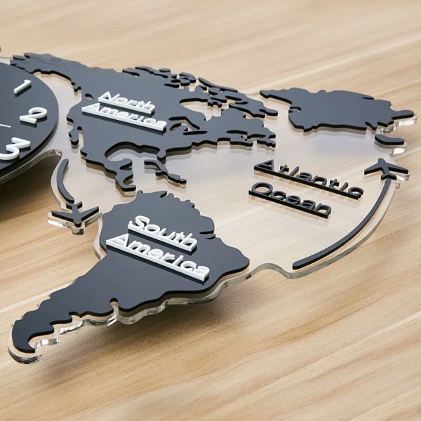 世界地図 ホーム＆キッチン 時計 おしゃれ デコレーション 