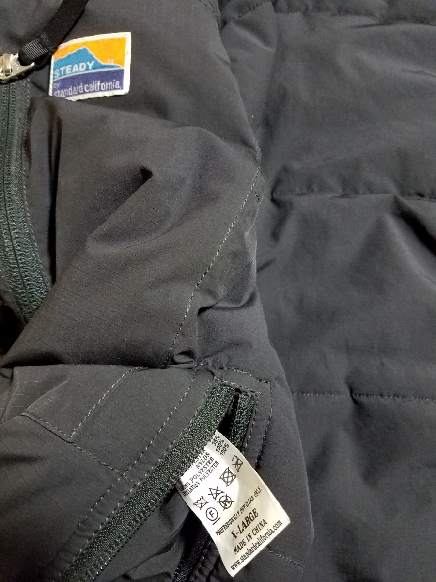 黒XL 名作 STANDARD CALIFORNIA SD Reversible Puff Parka / DLS L+3 スタンダードカリフォルニア リバーシブル パフ パーカー