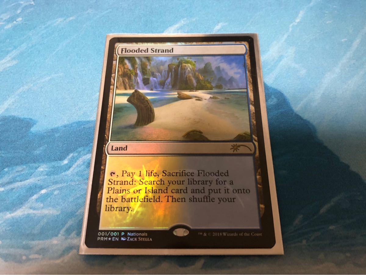 溢れかえる岸辺 Foil《溢れかえる岸辺⁄Flooded ONS ⁄ mtg foil Strand