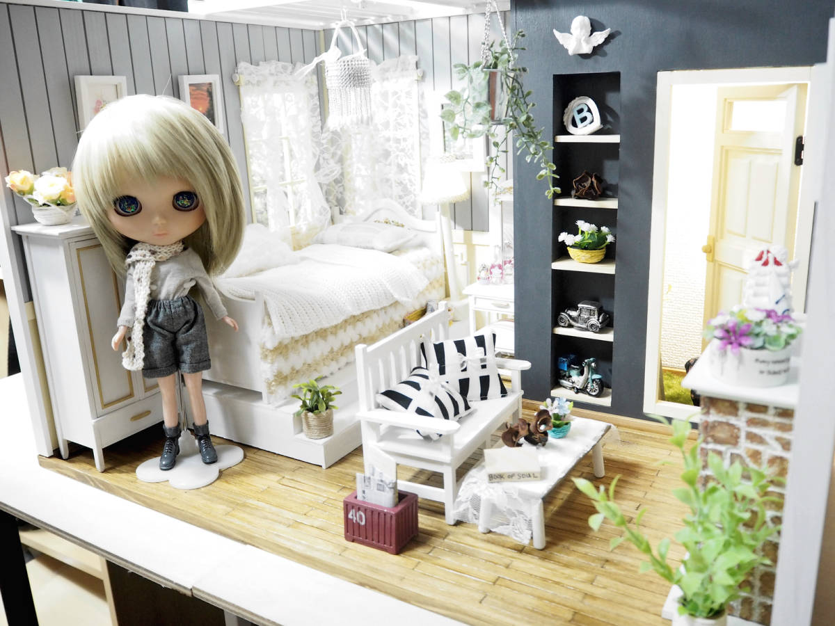 ブライス ドールハウス 背景ボード ミニチュアハウス 1⁄6ドール