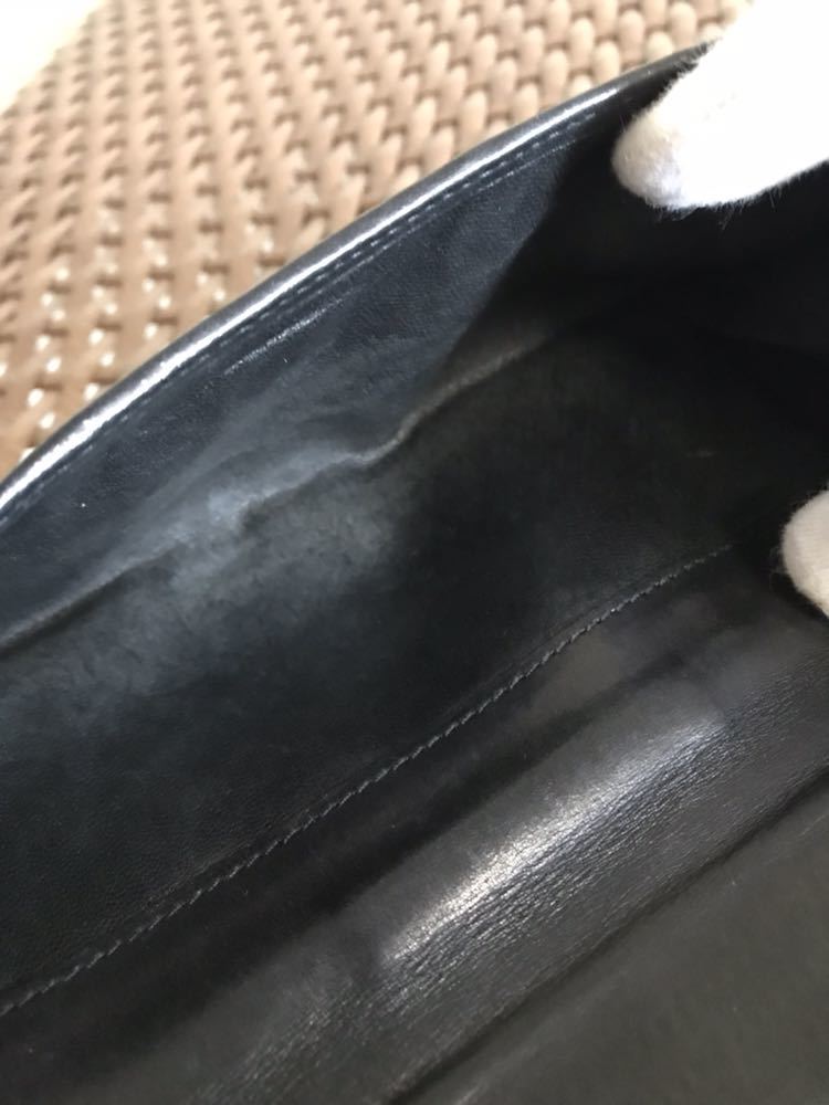 グッチ GUCCI 長財布 Wホック シェリーライン ブラック レザー