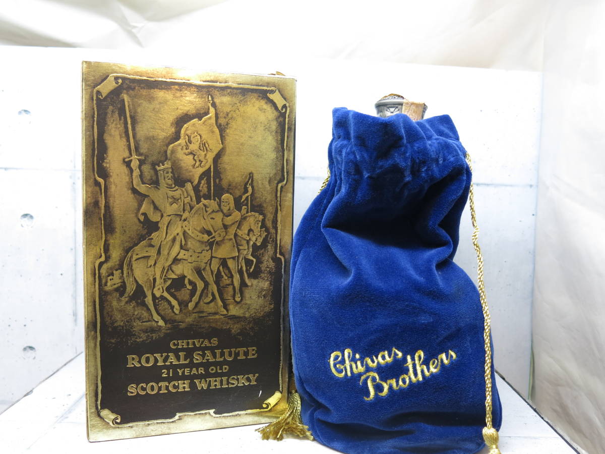 未開栓 ロイヤルサルート 21年 青 箱付き 袋付き ウイスキー ROYAL