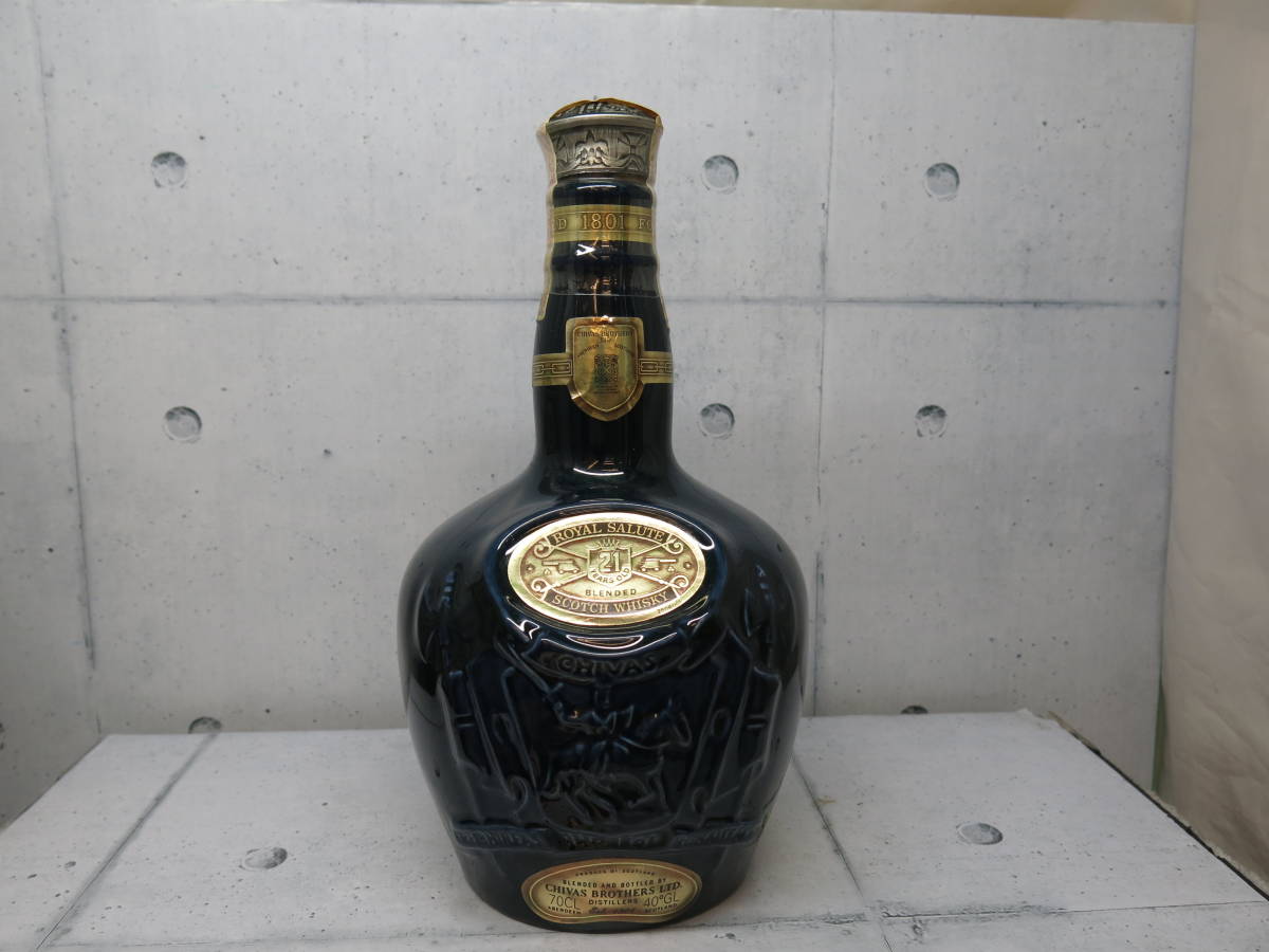 未開栓 ロイヤルサルート 21年 青 箱付き 袋付き ウイスキー ROYAL