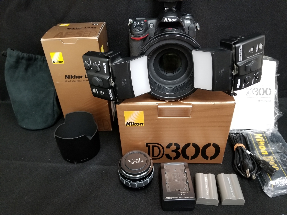  Nikon D300+AF-S VR Micro-Nikkor 105㎜f/2.8G IF-ED+ワイヤレススピードライトコマンダーSU-800+SB-R200２個(ニコン)｜売買されたオークション情報、yahooの商品情報をアーカイブ公開 - オークファン ニコン