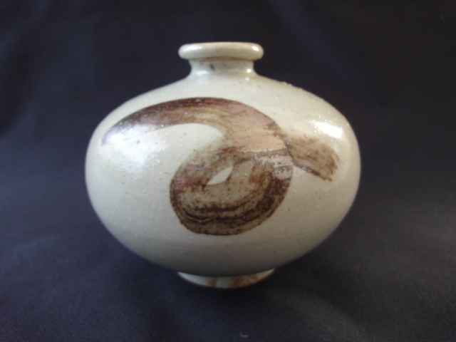 李朝鉄絵花瓶 李朝 鉄絵壺 花瓶 貴重 高麗 朝鮮 華道 茶道具 必見 【公式通販】