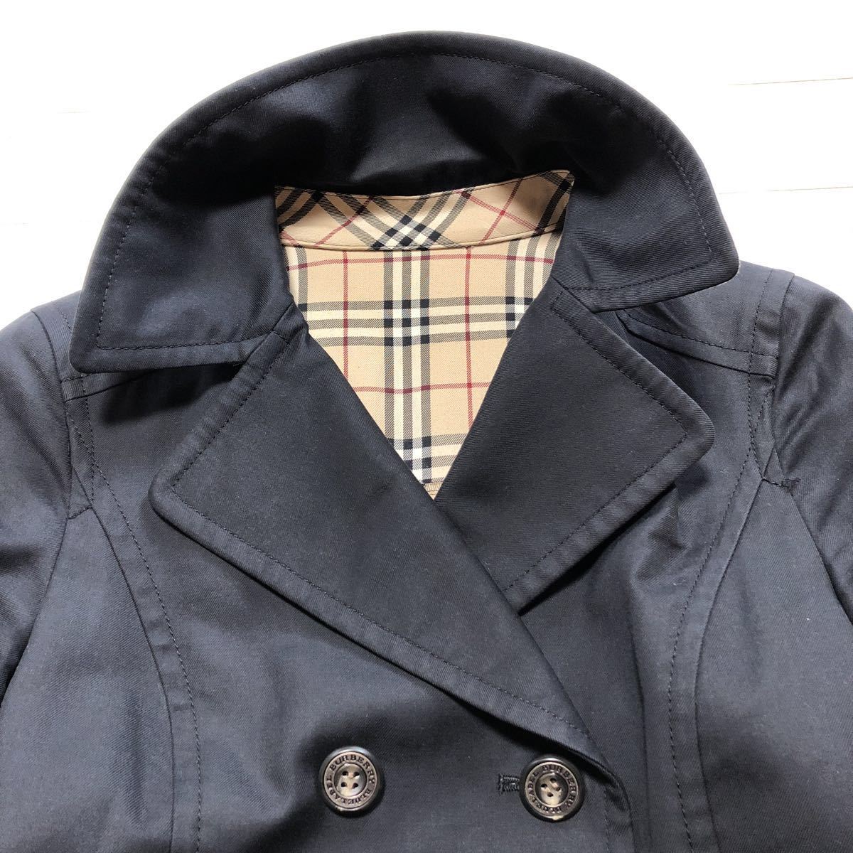 BURBERRY バーバリーブルーレーベル　ノバチェック コートショート丈38 ☆ノバチェック☆バーバリー ブルーレーベル BURBERRY BLUE LABEL