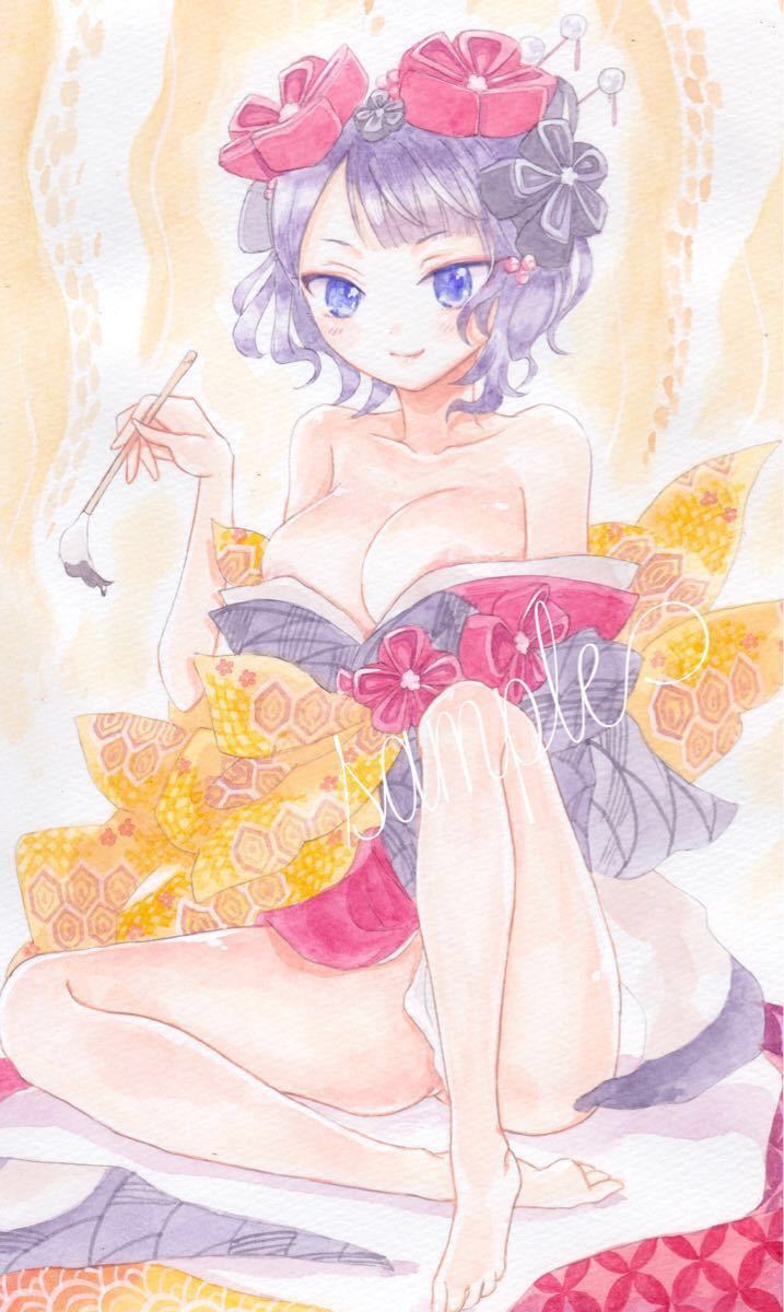 葛飾北斎 葛飾応為 Fgo Fate 同人手描きイラスト 水彩 B5 手描きイラスト 売買されたオークション情報 Yahooの商品情報をアーカイブ公開 オークファン Aucfan Com