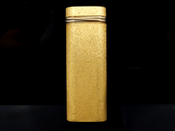 カルティエ Cartier ガスライター オーバル型 トリニティ オーバル ゴールド ローラー式 メンズ ☆外観美品☆ 喫煙具 スイス製 着火確認済み ブラウンマーブル模様 ゴールド20μ 高級ガスライ