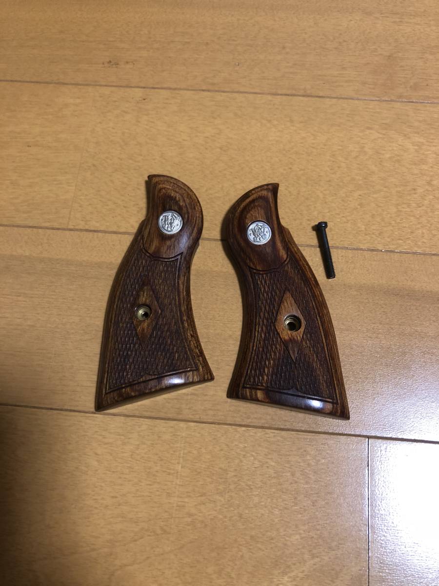 タナカ純正 S&W Kフレーム 木製グリップ おまけ付き