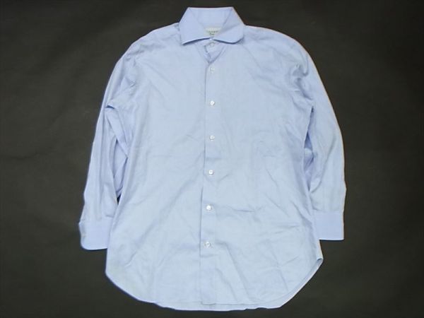 【ゆうパケットOK】TIE YOUR TIEタイユアタイ カッターシャツ ドレスシャツ 長袖 水色 37 本物　R　1027 bx 028094