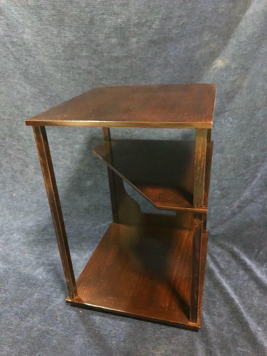 新品】茶棚 茶道具 こげ茶 茶道具 棚 秋泉棚（並）淡々斎好写 | 裏