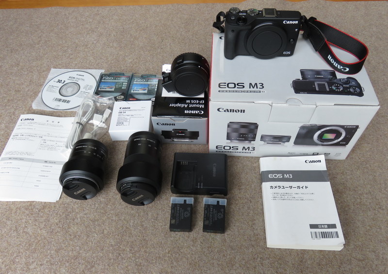 canon ミラーレス１眼カメラ　EOS M3,ダブルレンズセット他_1