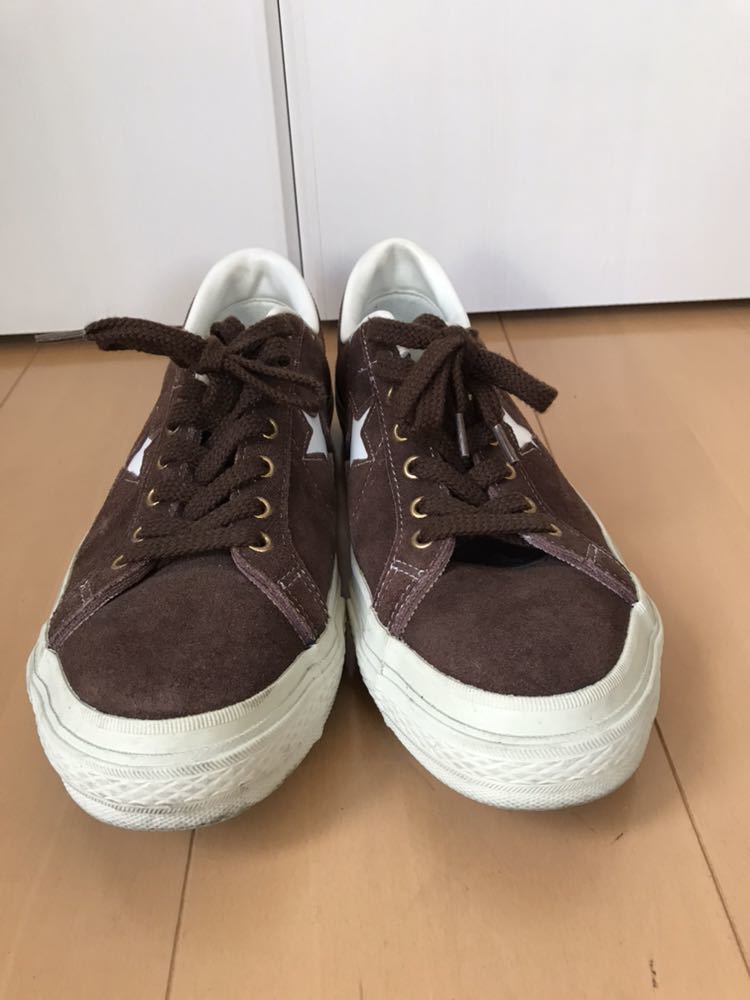 【高品質，定番人気】 コンバース CONVERSE ワンスター ONE STAR ブラウン 茶 スエード レザー 日本製 US8 26.5cm(26.5cm)｜売買されたオークション情報、yahooの商品情報をアーカイブ公開 - オークファン 26.5cm