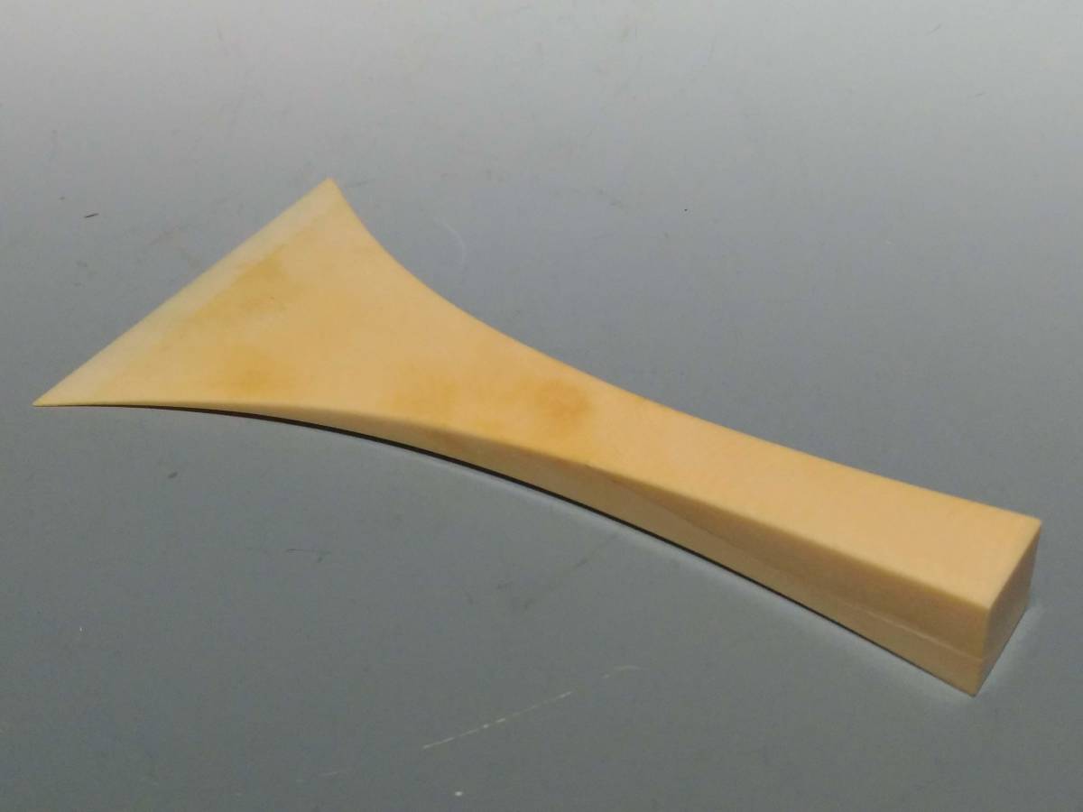 象牙　三味線　撥　バチ　長さ18.4cm　八9.2mm　86グラム