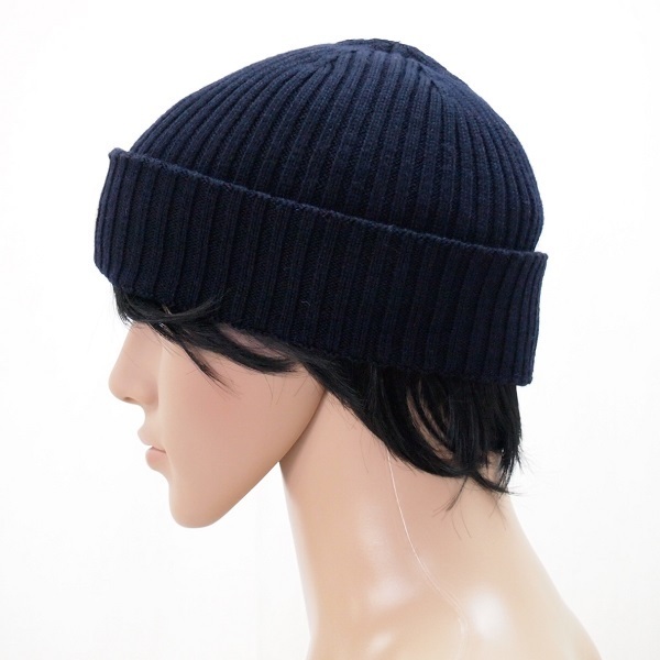 21】MONCLER モンクレール 新品本物 18AW ネイビー ニットキャップ