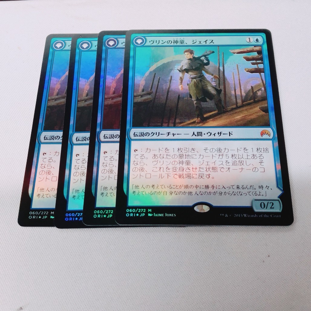 未使用品　Foil】ヴリンの神童、ジェイス　4枚セット MTG/FOIL/日本語/ORI/ヴリンの神童、ジェイス/4枚set/ おもちゃ