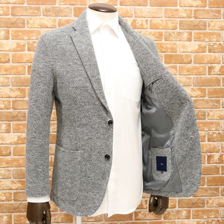 1円 新品g-stage【伊】/50サイズ/アンコンジャケット ストレッチ ジャージー クラシコ 大人カジュアル ジーステージ/グレー/h624*