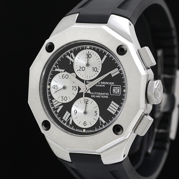 1円～【BAUME&MERCIER】リビエラ クロノグラフ オートマティック 
