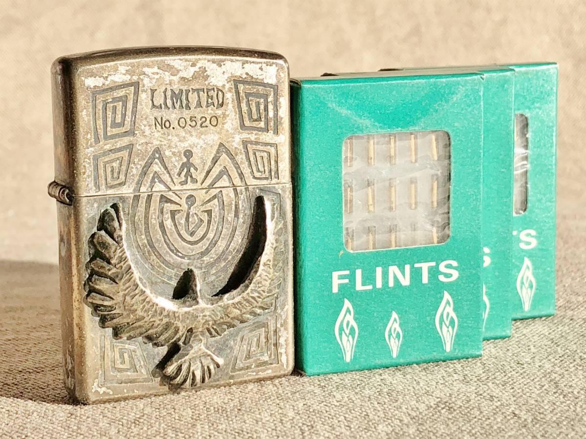 1-487 ZIPPO ジッポー LIMITED EDITION No.0520 A/XIII FLINTS 15ヶ×3付