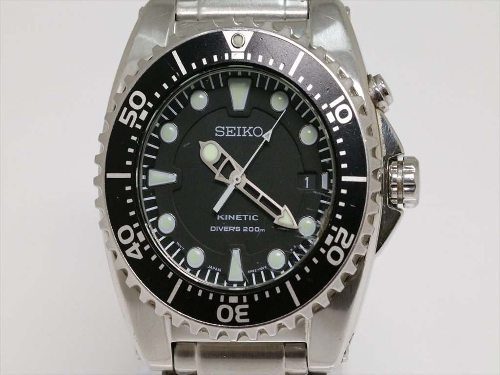 正規【セイコー/SEIKO】5M62-0BL0 キネティック スキューバ ダイバーズ