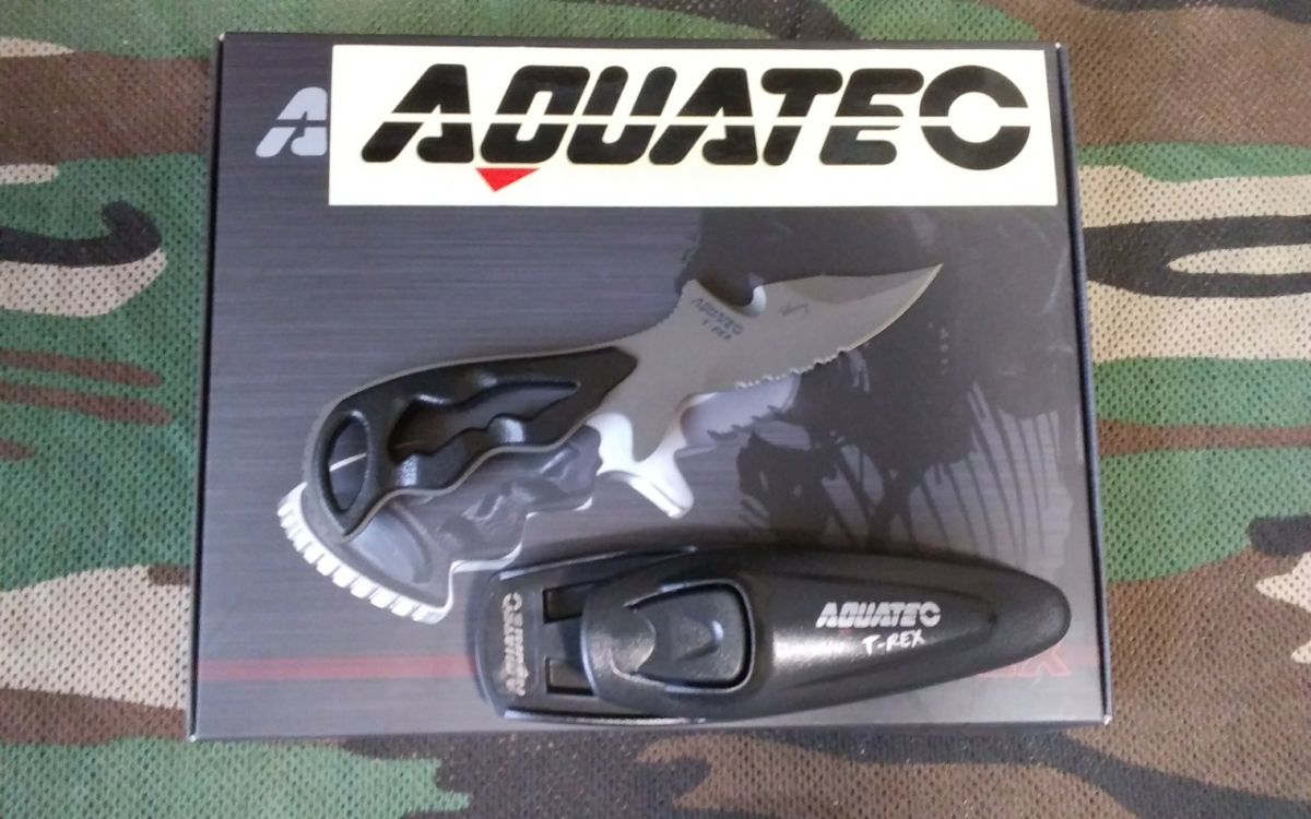 ダイビングナイフ AQUATEC T-REXチタン チタンナイフ スキューバ
