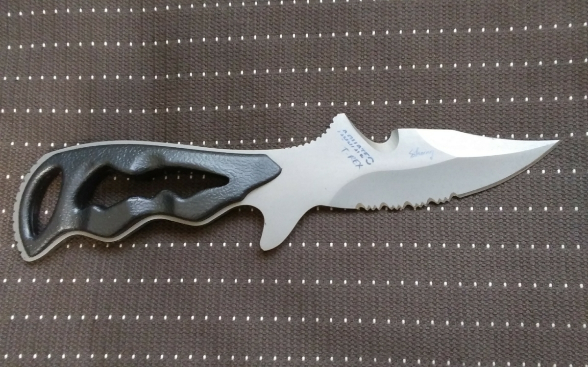 ダイビングナイフ AQUATEC T-REXチタン チタンナイフ スキューバ