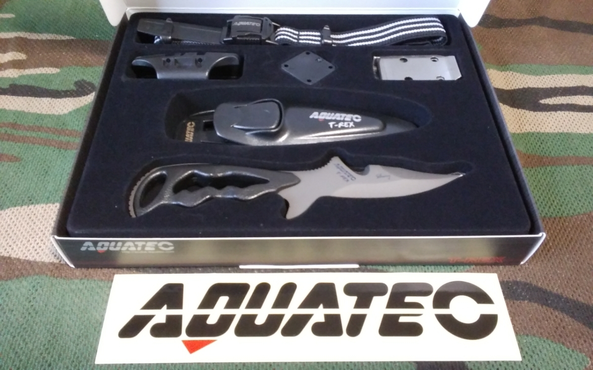 ダイビングナイフ AQUATEC T-REXチタン チタンナイフ スキューバ