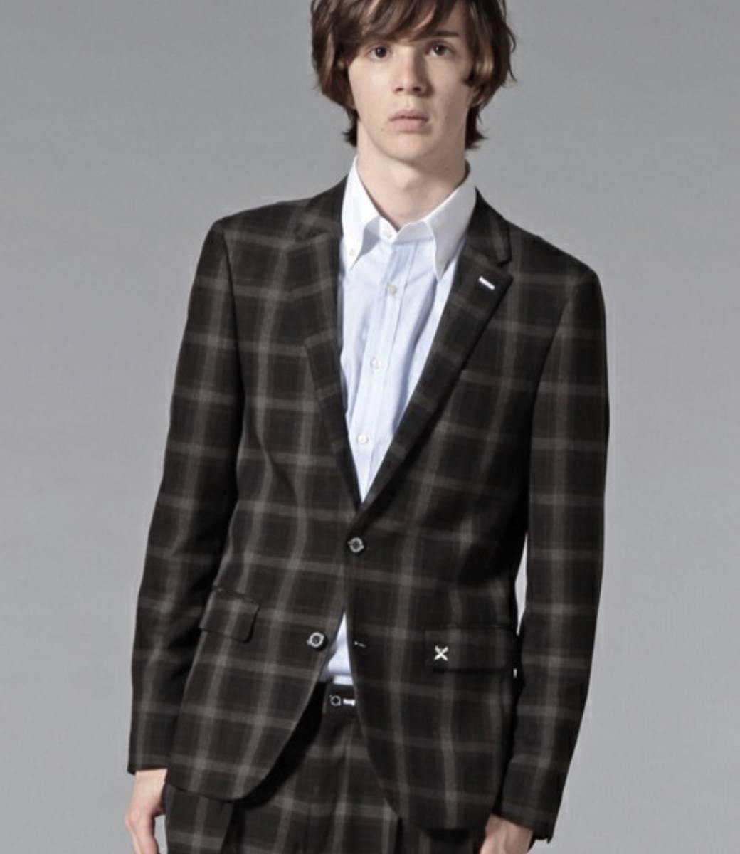 ラブレス 黒 LOVELESS メンズスーツセットアップ シルク混 Sサイズ