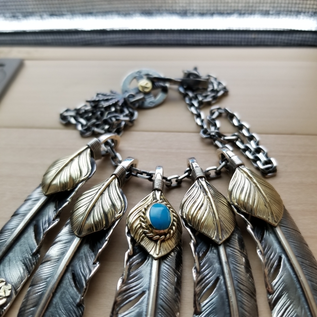 ゴローズ goro`s 上金金縄ターコイズ ローズメタル 上金 金メタル付き特大