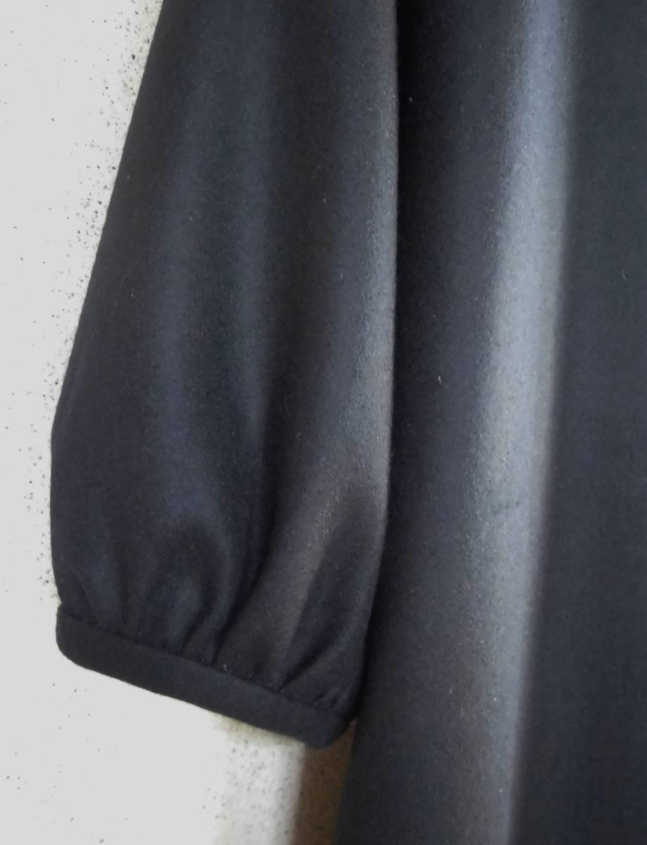 本物保証,セール handmade::上品Op*ストレッチウール・black×HOKKOH シャツコール フォレスト柄*free:ふっくらお袖: