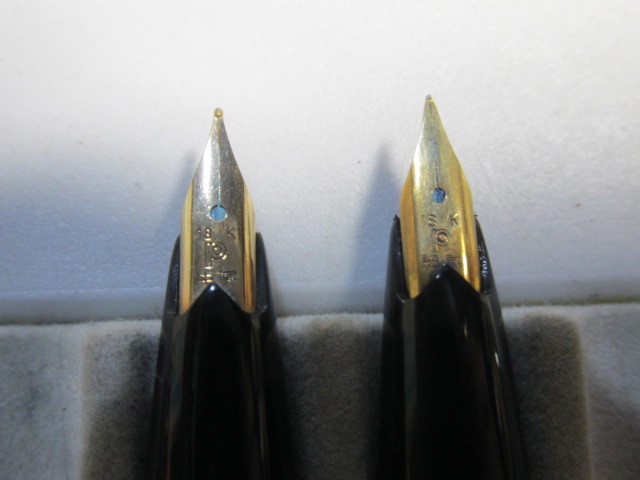 プラチナ 万年筆 ショート 18K 2本 ビンテージ新品 【公式通販】