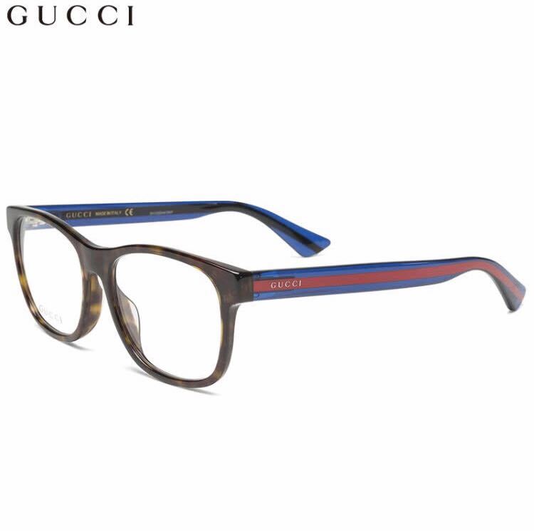 GUCCI メガネ べっ甲柄 レッド ブルー GUCCI - 本物 グッチ GUCCI