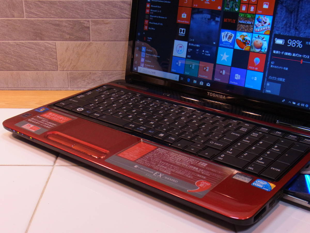 □サクサク体感□東芝ワインレッド□Core i5□SSHD1TB□メモリ8GB□