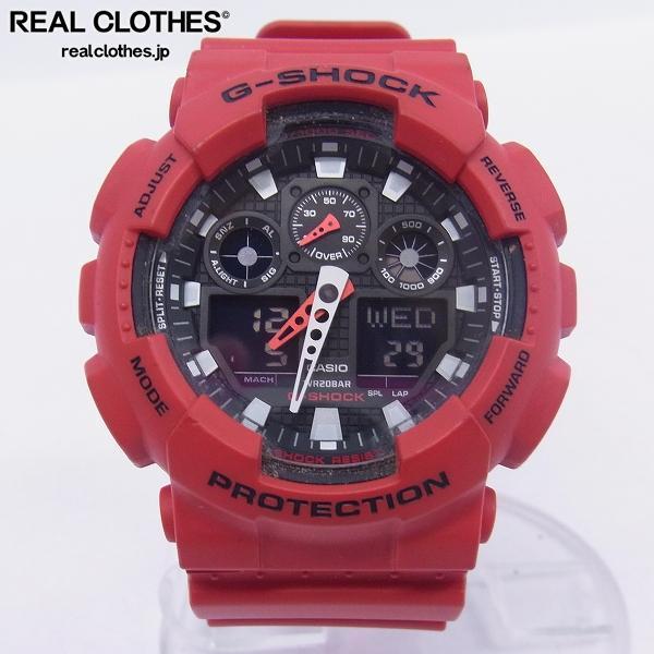 G-SHOCK/G-ショック デジアナ/ビッグケース レッド/GA-100B-4AJF /000