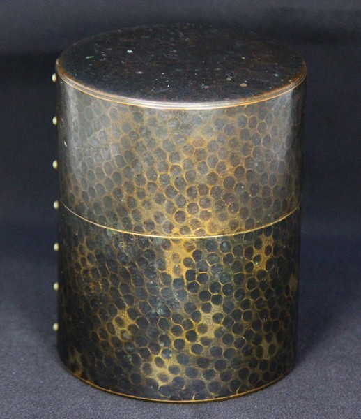 玉川堂 鎚起銅器 茶筒 鋲打 銅製 茶道具 メルカリ - 無形文化財