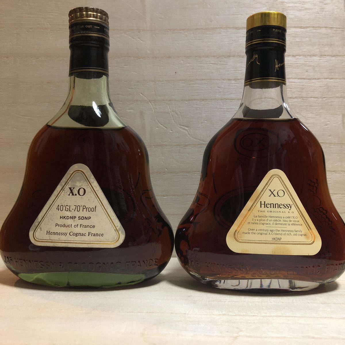 古酒/未開栓 ヘネシーXO グリーンボトル クリアボトル 箱付き 金