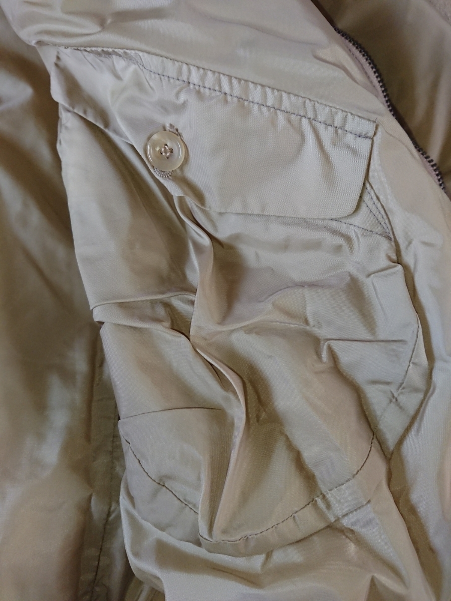 値下げ【新品未使用タグ付】45R 45rpm ナイロンライナーブルゾン サイズ3 ベージュ キルティング キルト ダウン 中綿 ジャケット 