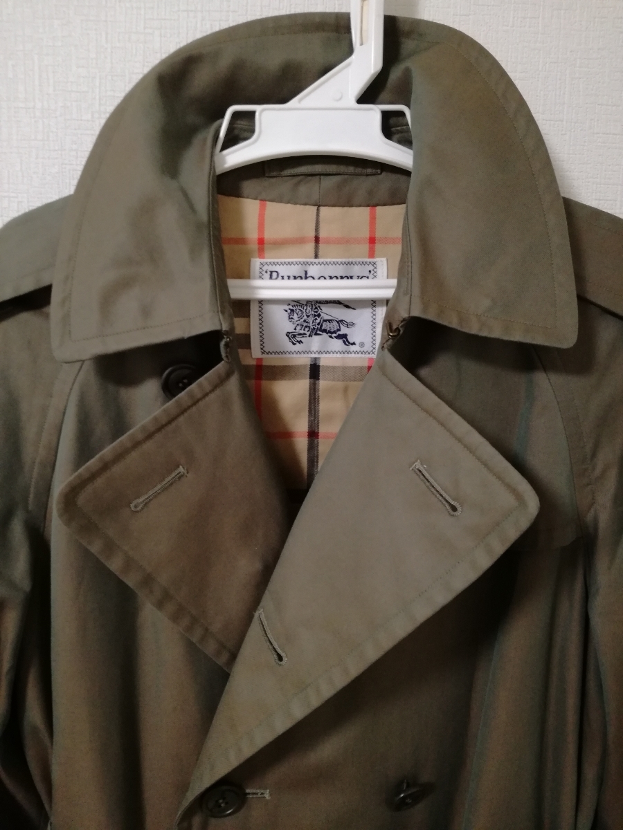 バーバリー☆トレンチコート 9号 玉虫色 レトロ