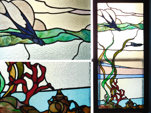 珍品！幾何学模様 氷コップ・ 乳白 ぼかし アイスクリームカップ 大正