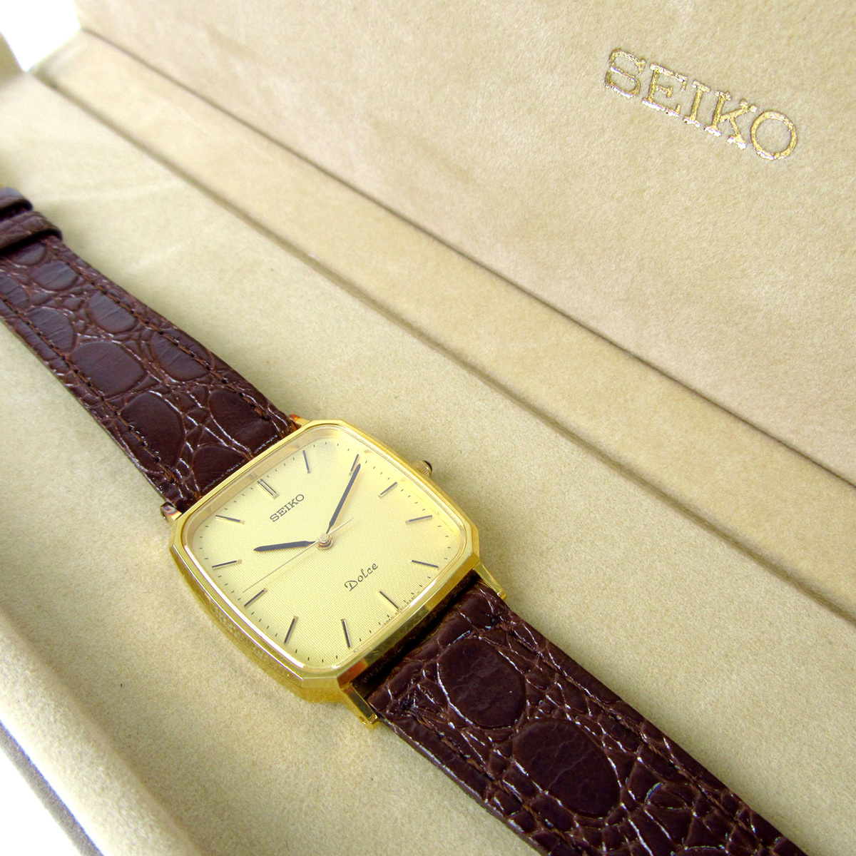 SEIKO セイコー 腕時計 ドルチェ 電池交換済 稼働品 スクエア 【公式通販】